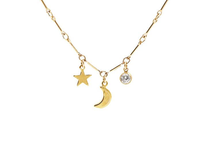 Sun, Moon and Stars Necklace