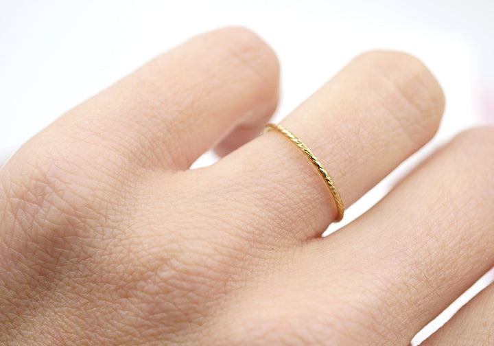 Textured Slim Stacking Ring