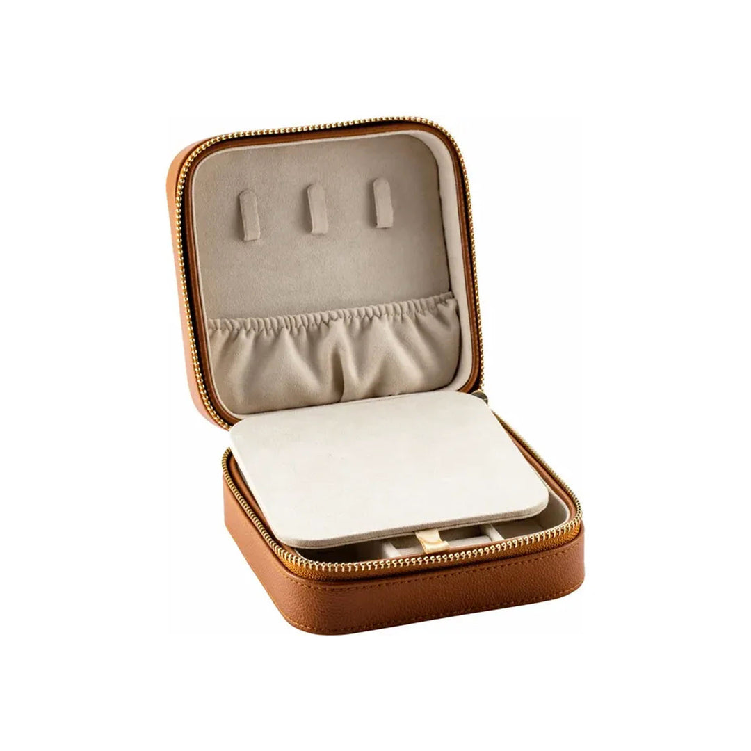 Travel Jewelry Case Vegan Leather