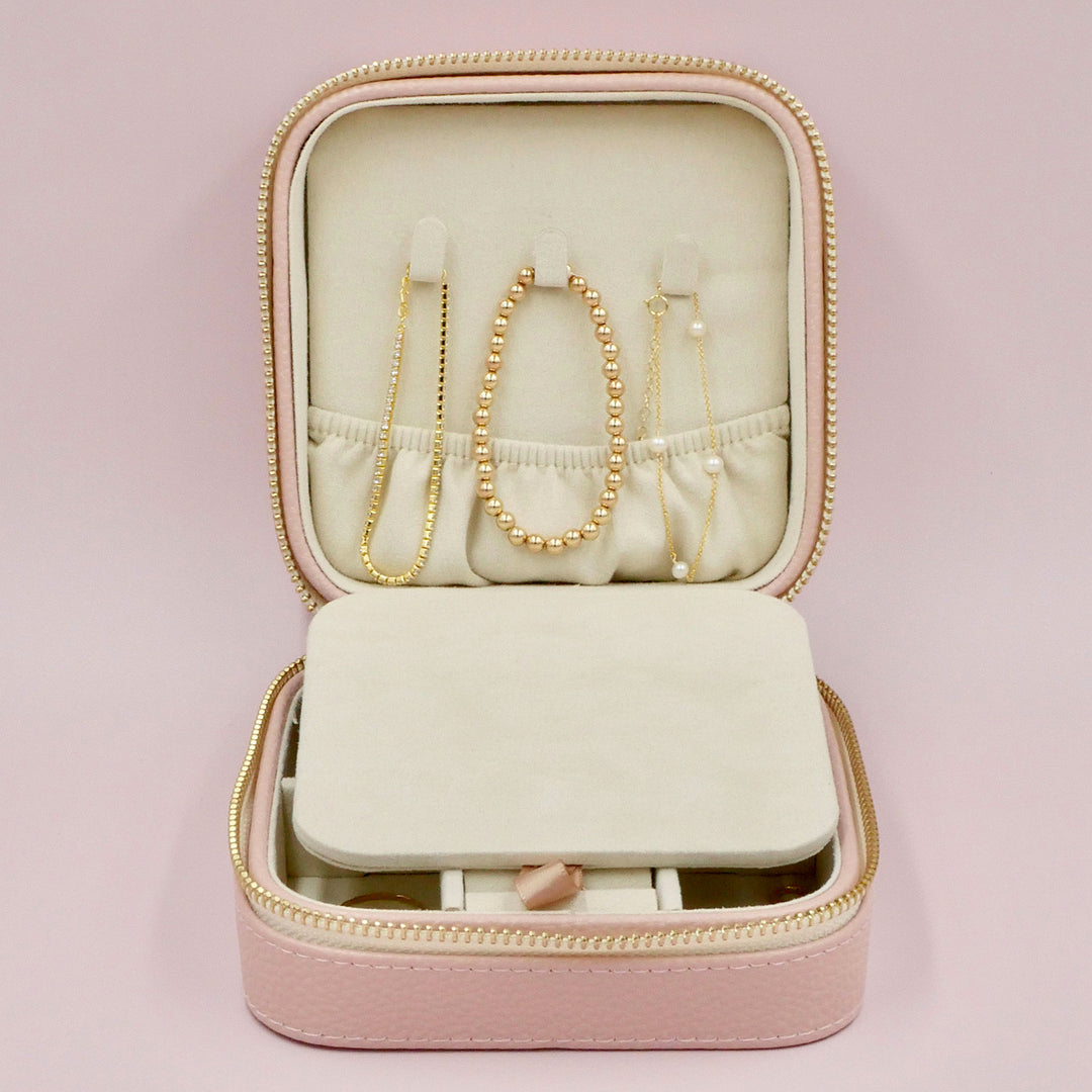 Travel Jewelry Case Vegan Leather