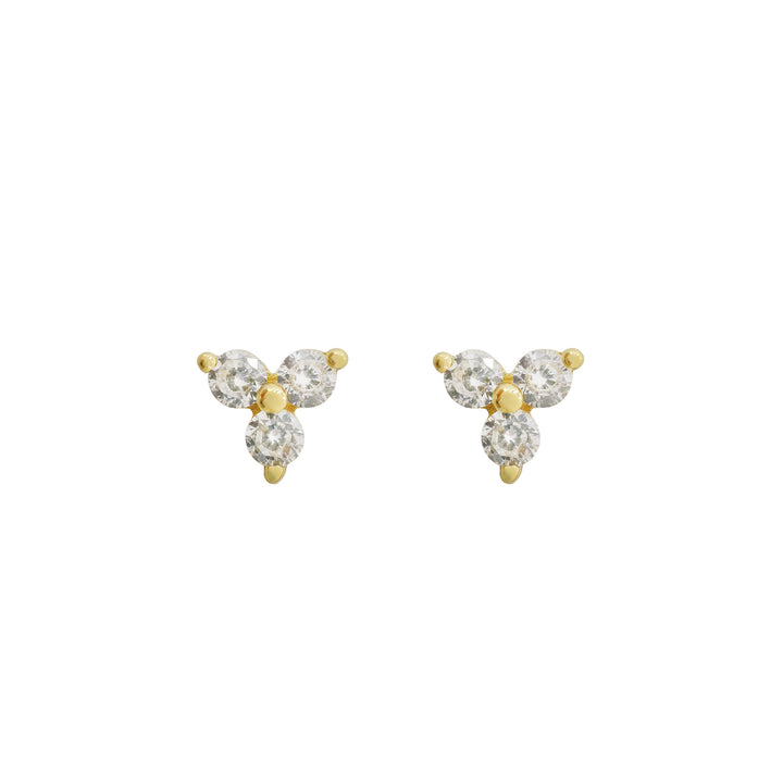 Three Stone Cluster Studs