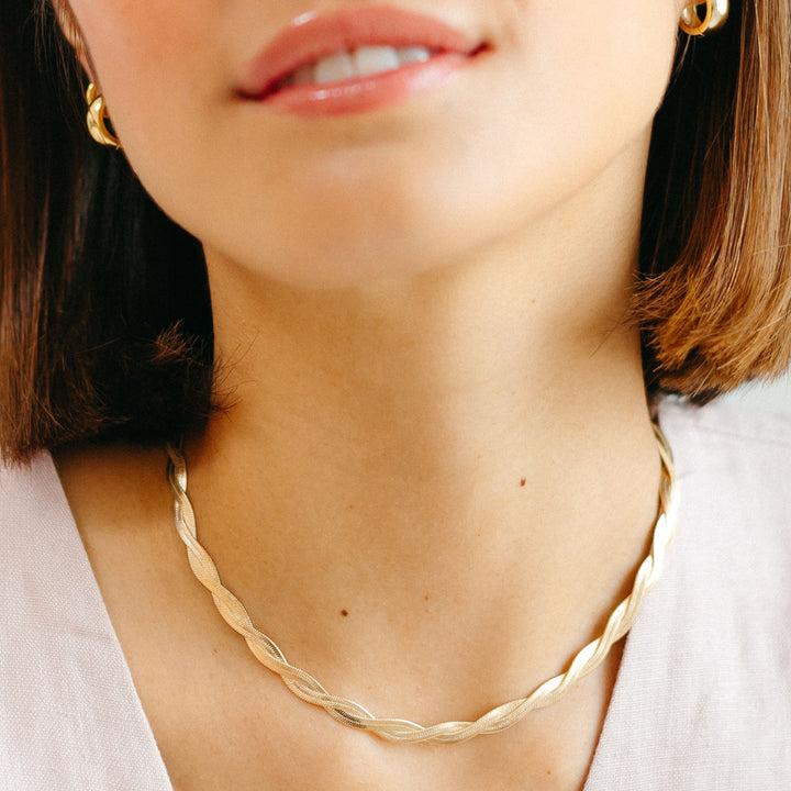 Woven Herringbone Necklace